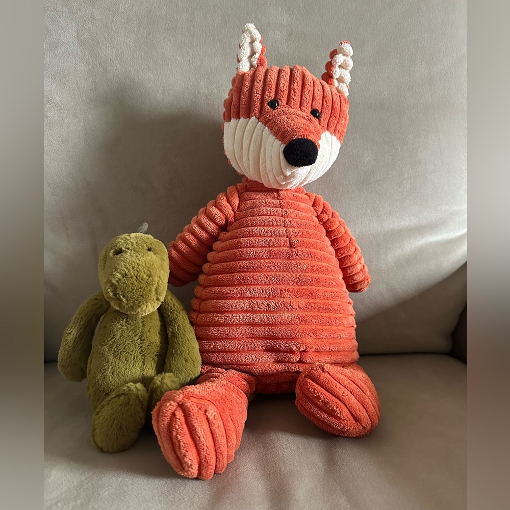 Jelly Cat bundle - corduroy fox and bashful dinosaur.